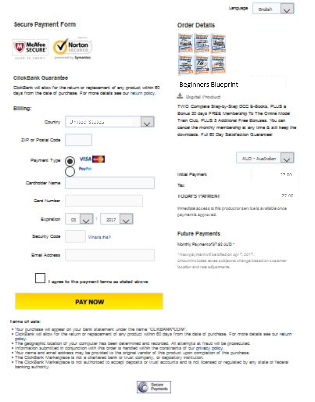 sample order form sample order form